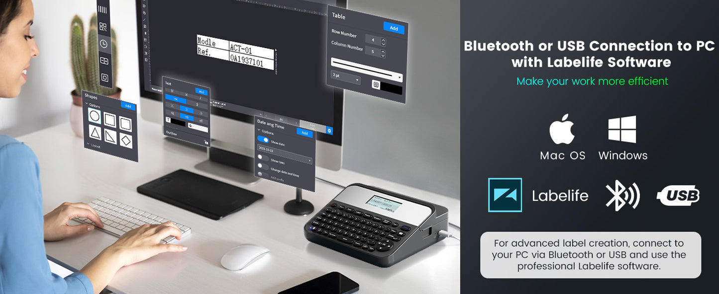 EazeID D480BT Label Maker