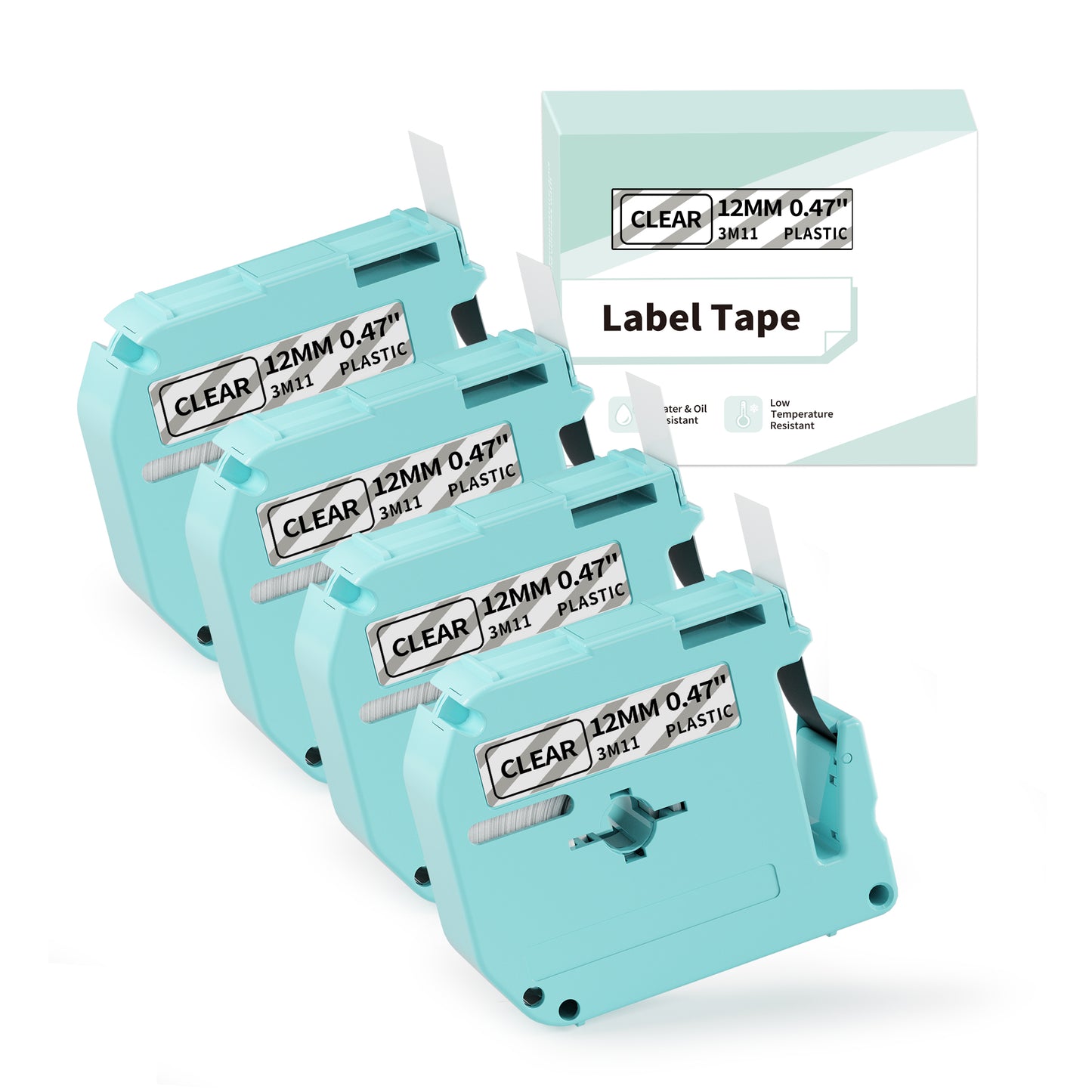 M950 Label Maker Tapes M-K231 Replacement for Brother P-Touch M Tape M-K231s M231 MK231 M-231 12mm 0.47 White