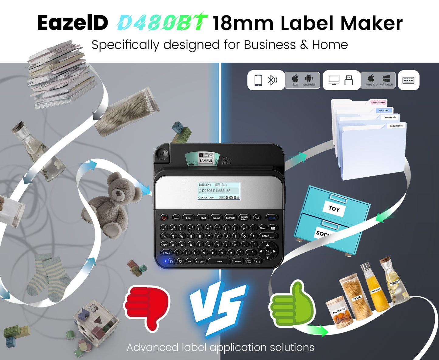 EazeID D480BT Label Maker