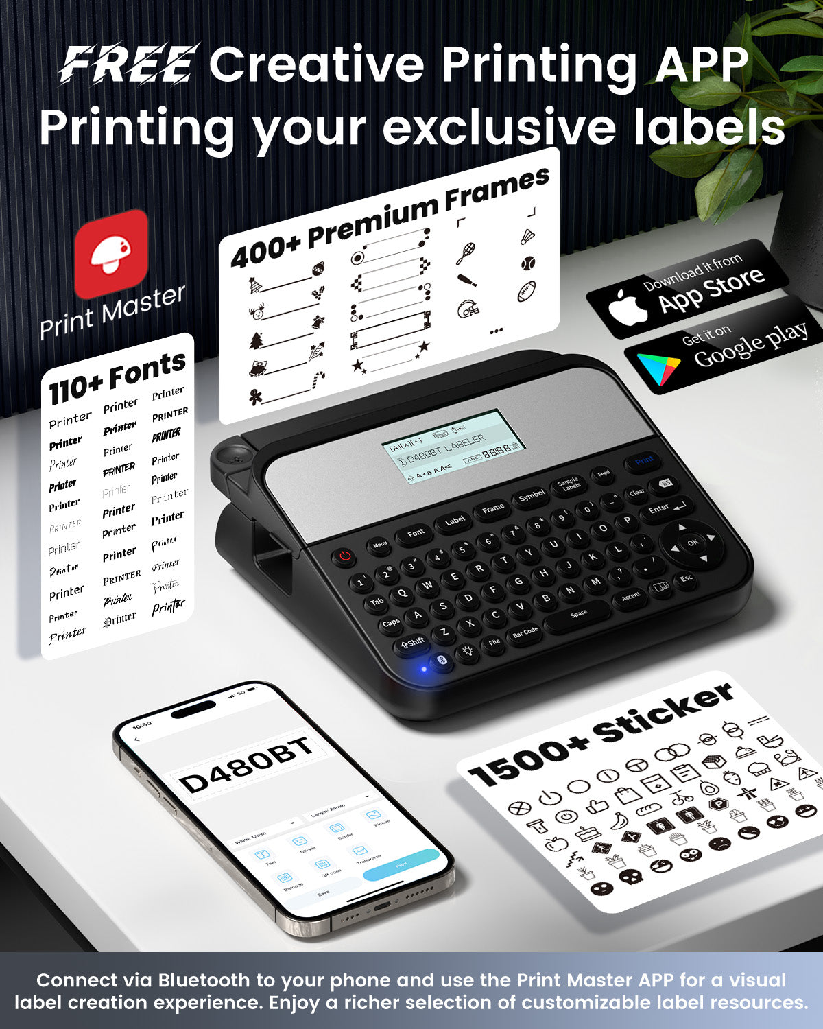 EazeID D480BT Label Maker