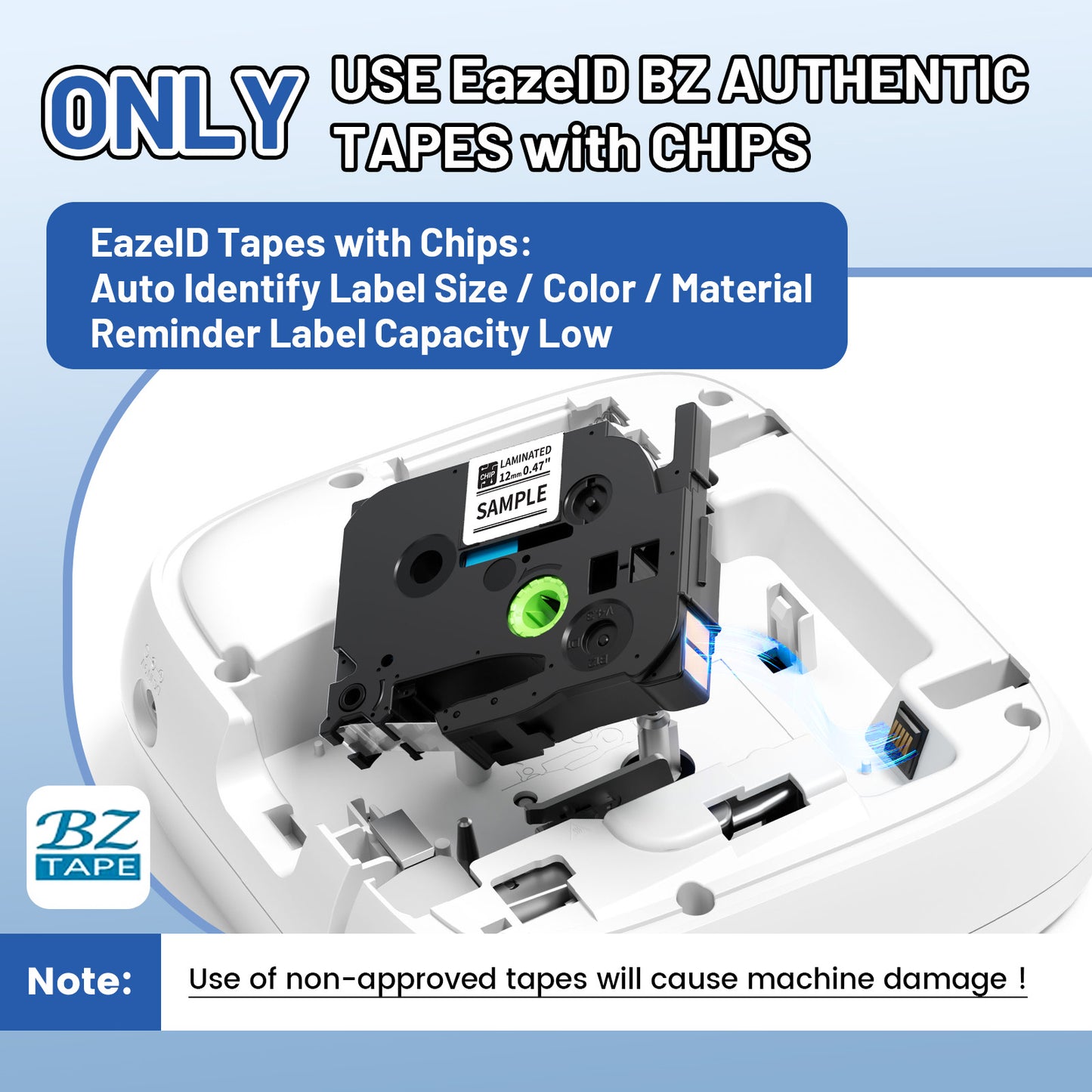 EazeID Label Maker Machine with-Tape, Label Maker Waterproof-Labels, Keyboard Labeler Machine Portable, D210S Desktop Labelmaker Multiple Symbols for Home Small Business Kids Teachers School Supplies