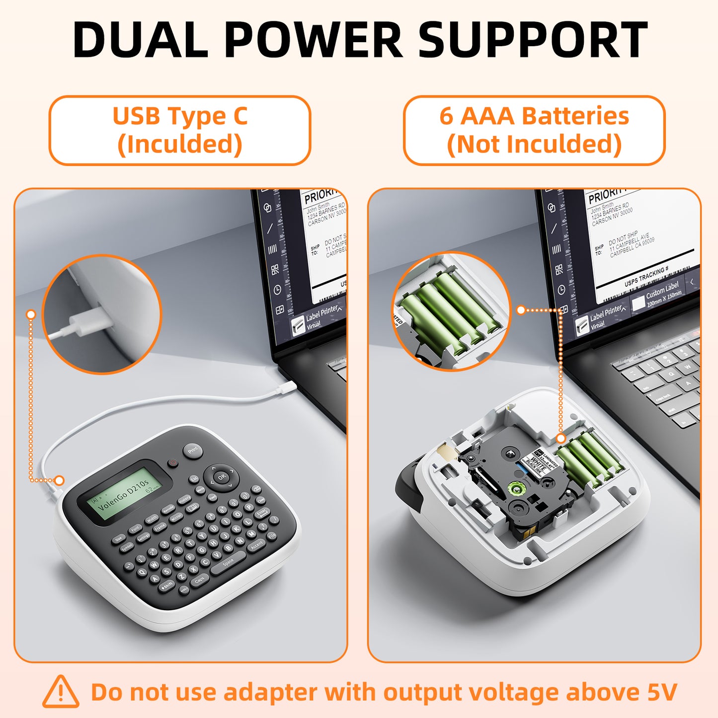 EazeID D210S Label Maker Machine with Tapes