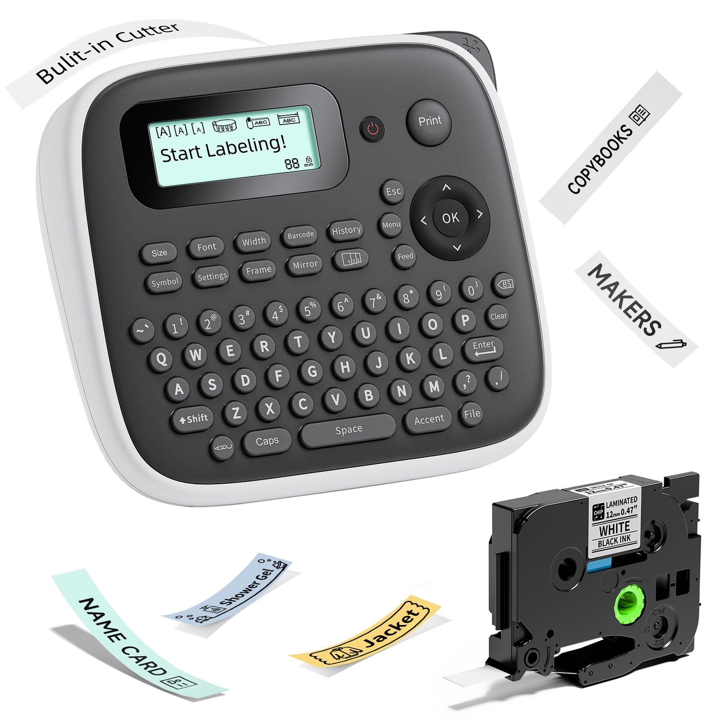 EazeID D210S Label Maker Machine with Tapes