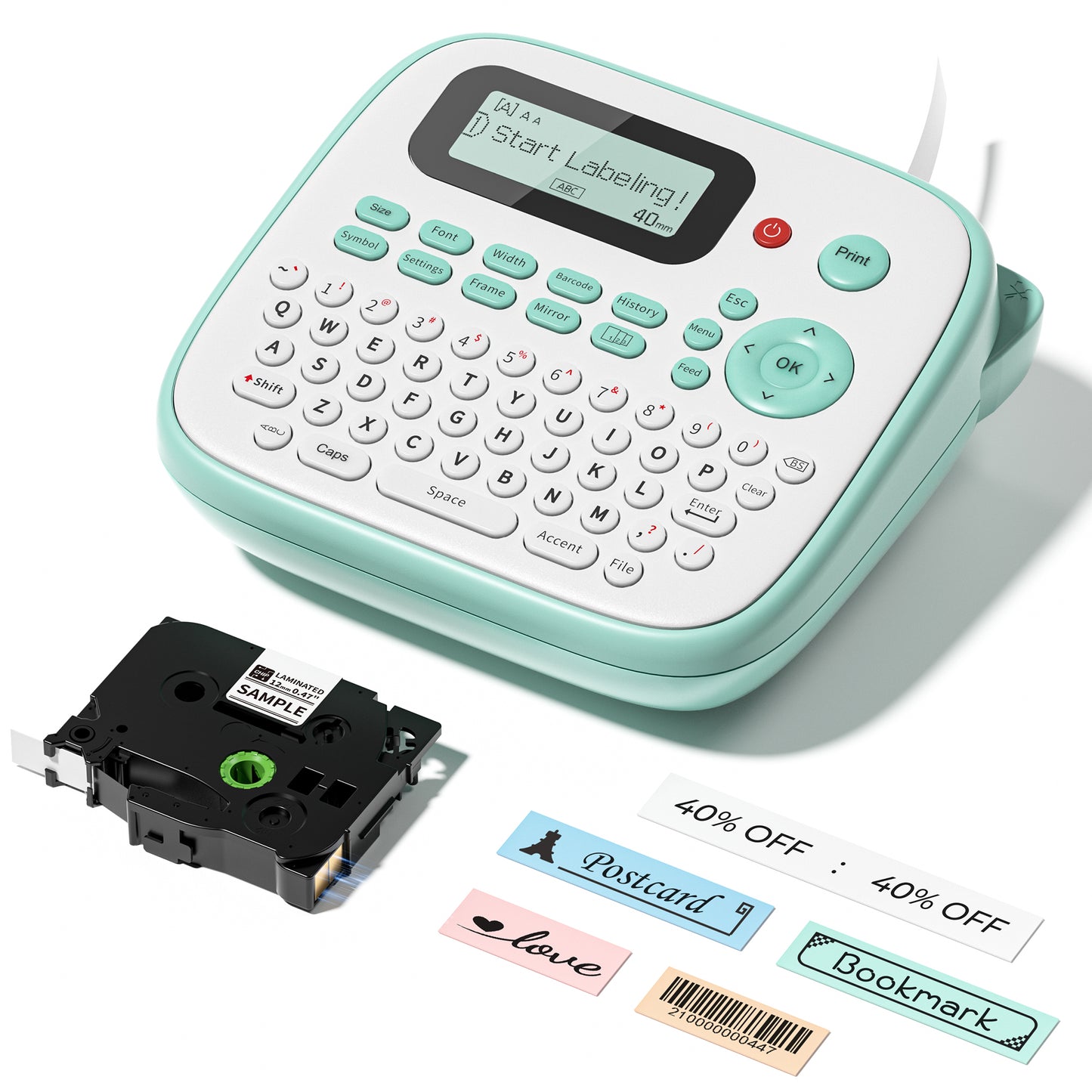 EazeID D210S Label Maker Machine with Tapes