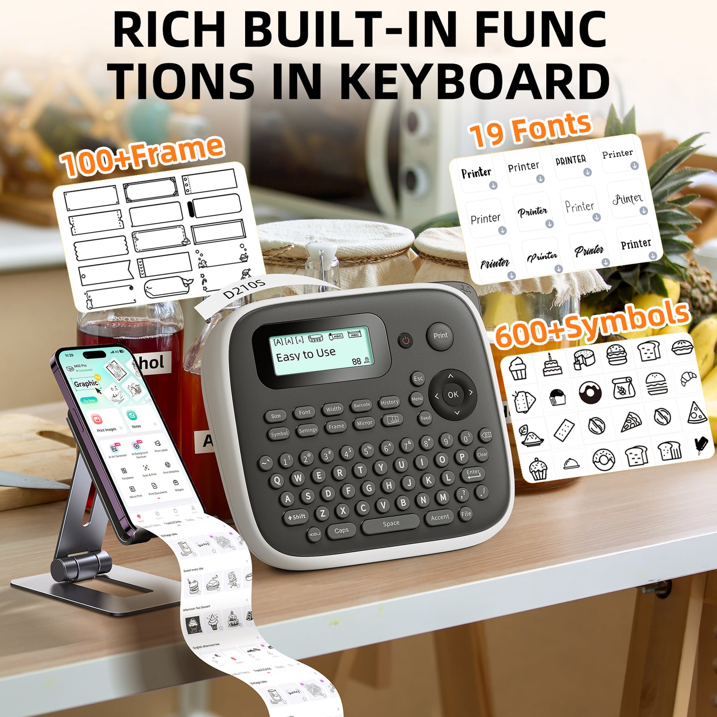 EazeID D210S Label Maker Machine with Tapes