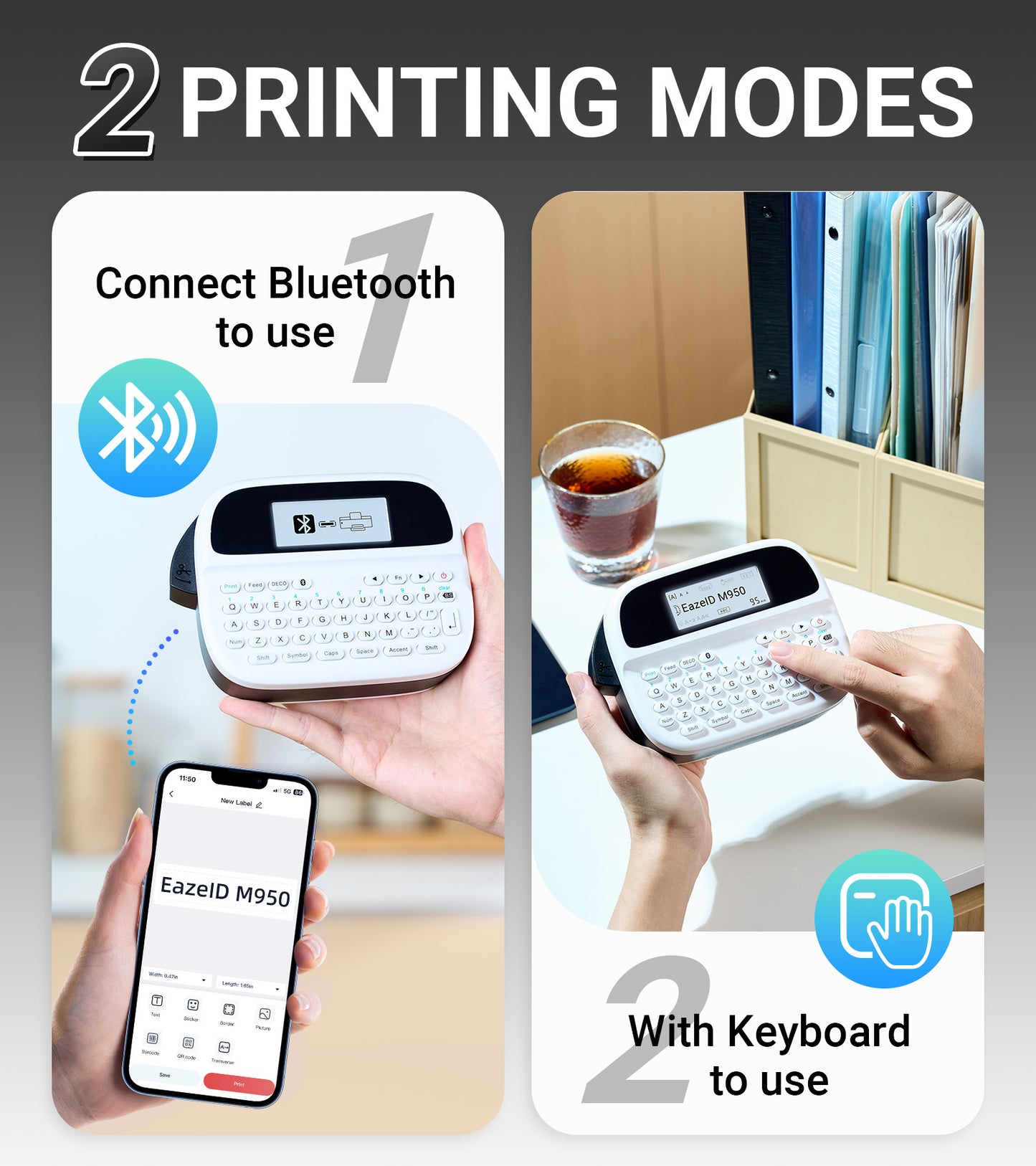 EazeID M950 Label Maker Machine with-Tape
