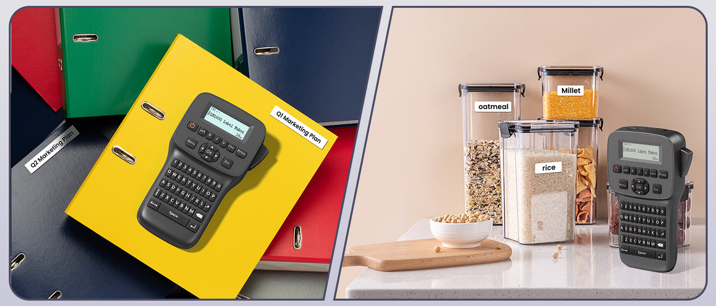 EazeID LM1600 Label Maker Machine with Tapes