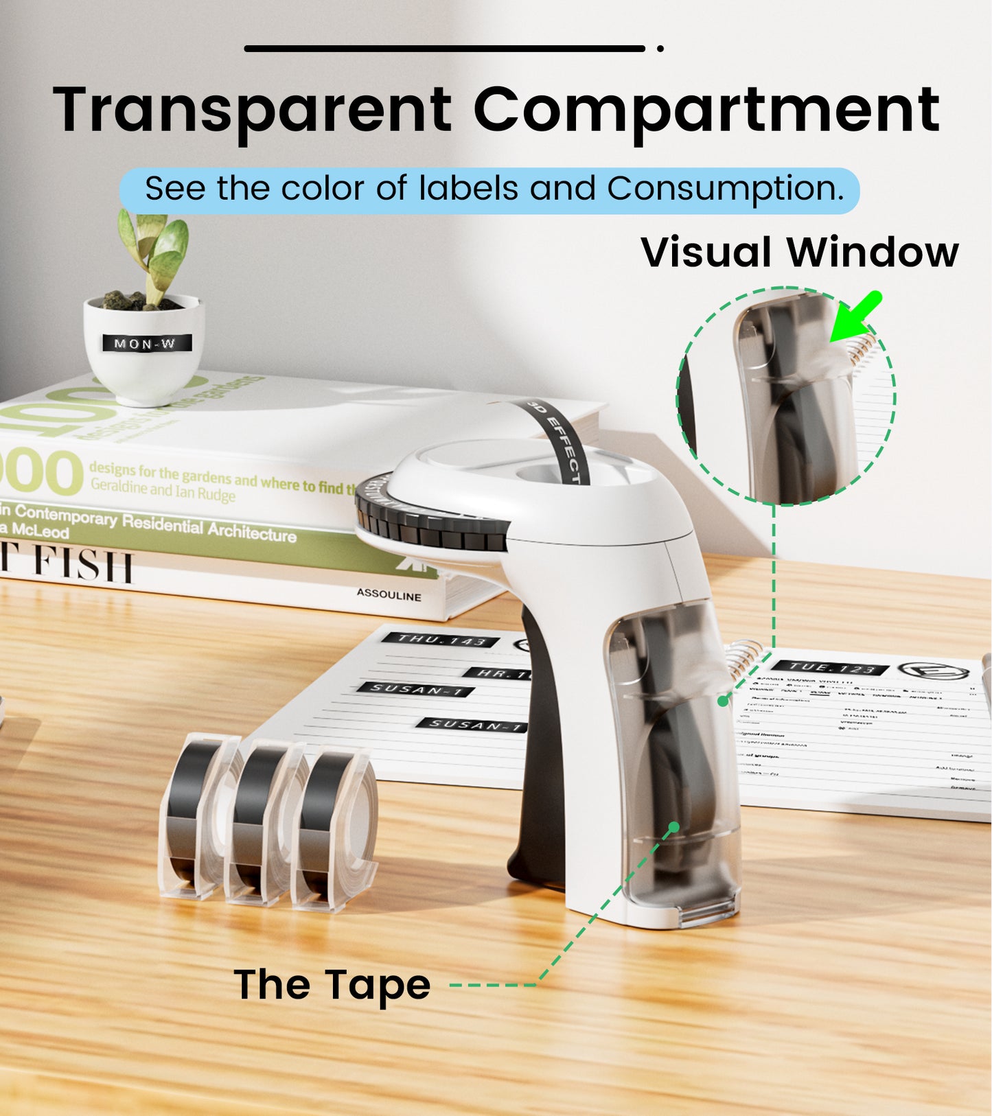 Embossing Label Maker Machine with Tapes, Manual Embossed Label Maker Retro, Vintage Embosser Labeler 3/8 Inch 9mm 3D Waterproof-Labels for Scrapbooking Supplies Kids DIY Craft Home Office Use