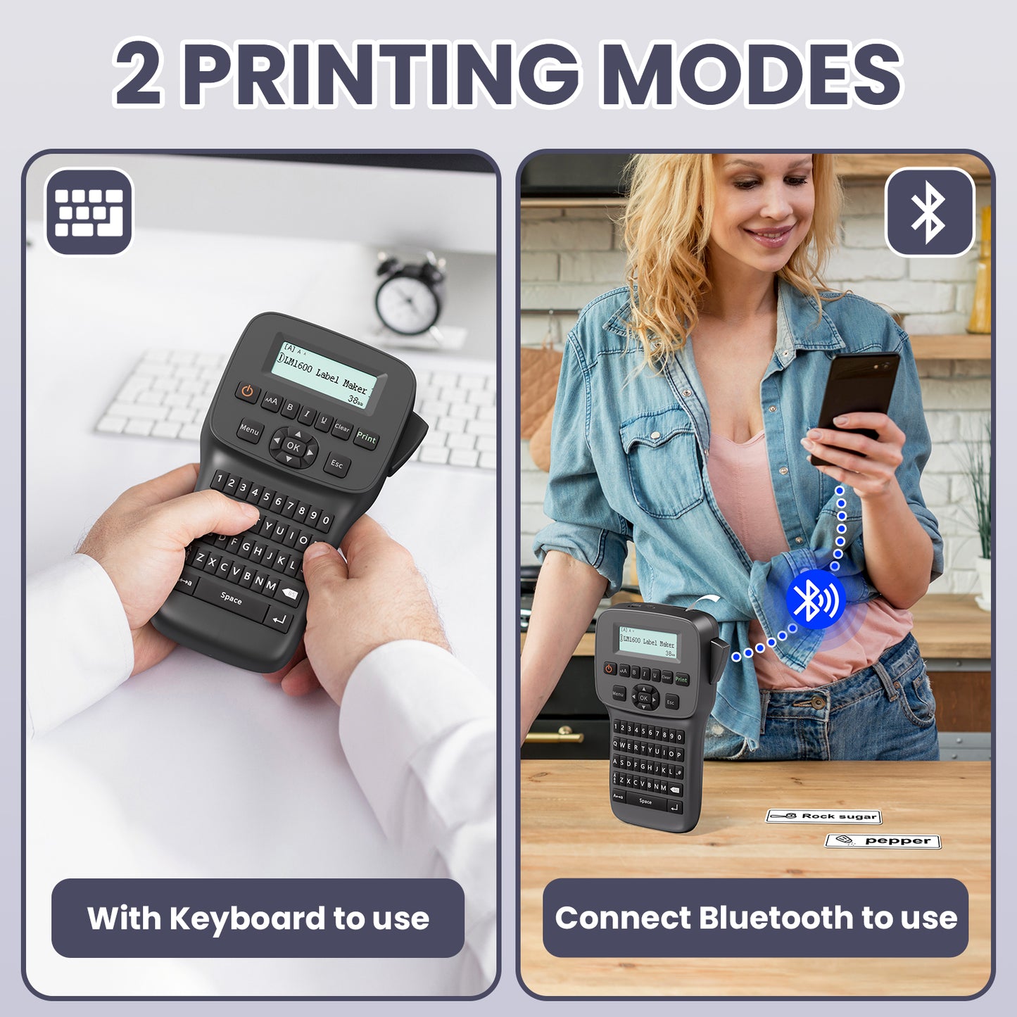 EazeID LM1600 Label Maker Machine with Tapes
