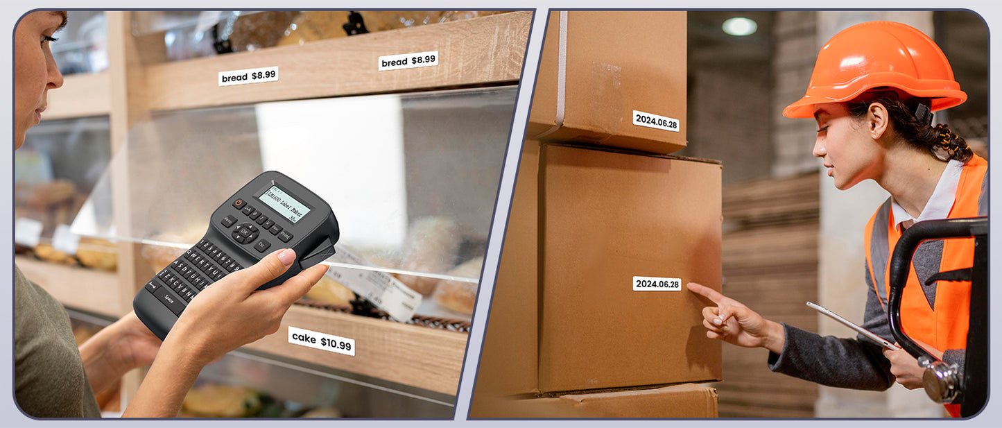 EazeID LM1600 Label Maker Machine with Tapes