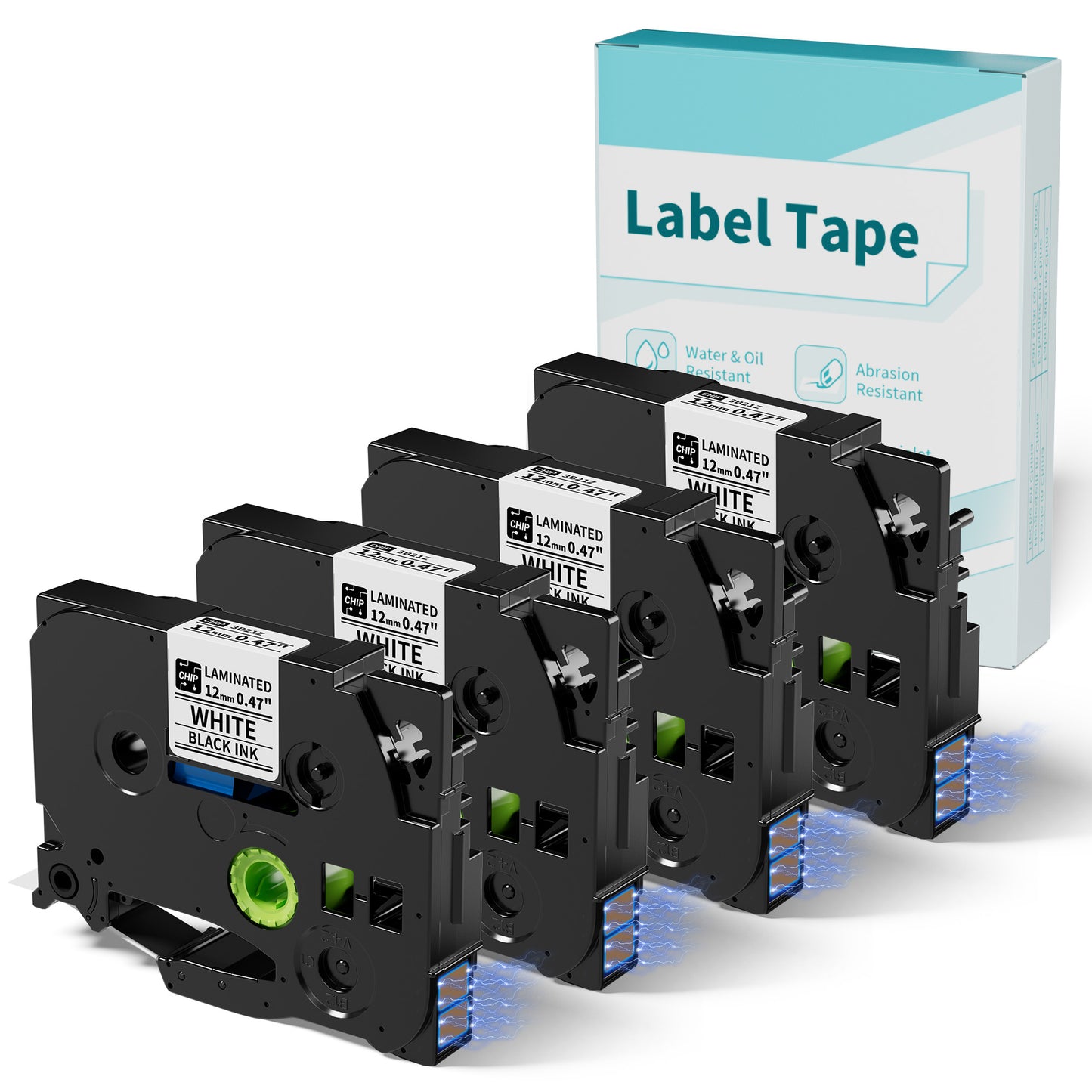 EazeID BZ 12mm 0.47 Laminated Label Tape