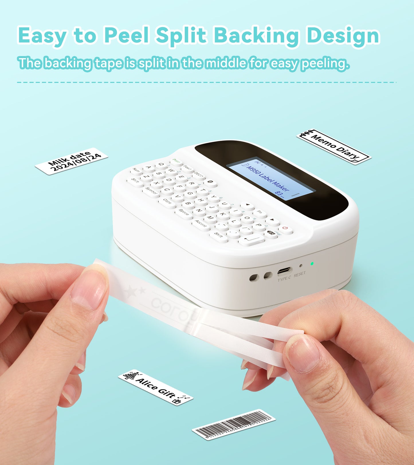 M-K231 Compatible with Brother M Tape P Touch 12mm 0.47 White M231 MK231 M-K231s Label Tape, Work with Brother Ptouch PT-65 PT-M95 PT-90 PT-70 PT-80 PT-70BM PT-45 Label Maker, M950 Label Maker Refills