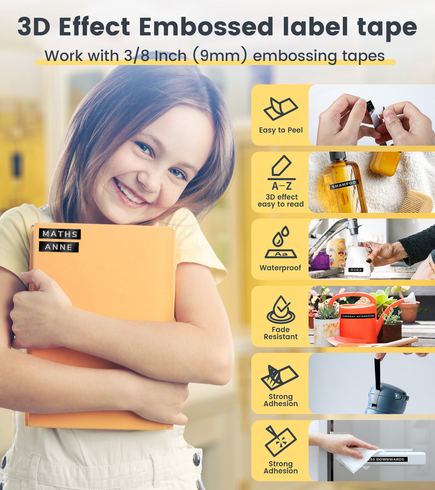 Embossing Label Maker, Vintage Embossed Label Maker Machine with Tapes 9mm, Scrapbook Supplies Junk Journal Kits, Manual Retro Old School Embosser Labeler for Home Office DIY Crafts & Scrapbooking