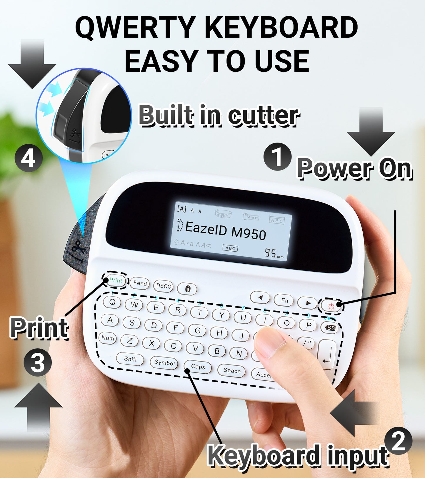 EazeID M950 Label Maker Machine with-Tape